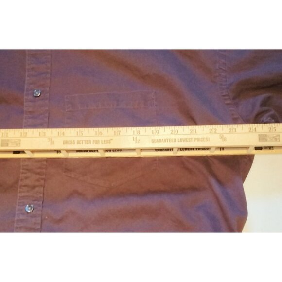 Geoffrey Beene Long Sleeve Shirt Purple Cotton Button Down Mens XL - Picture 3 of 5